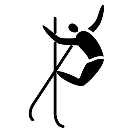 Winter sports.  sports in winter. Freestyle, skiing, jumping. Vector icon, glyph, silhouette, isolatedのイラスト素材