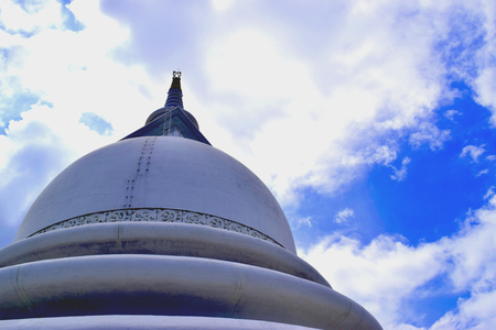 Peace Pagoda Galle Sri Lankaの写真素材