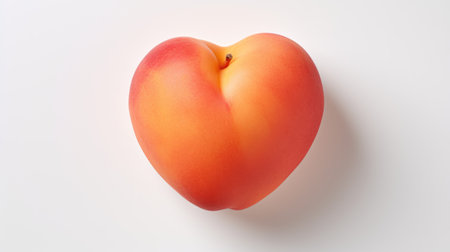 Ripe apricot isolated on white background. Top view.の素材