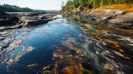 Karelia, Russia. The river Kymijoki.の素材