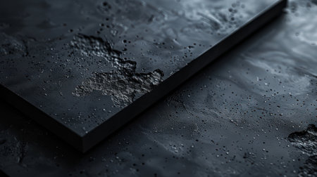Abstract black background texture slab closeup step Black Friday concept with copy spaceの素材
