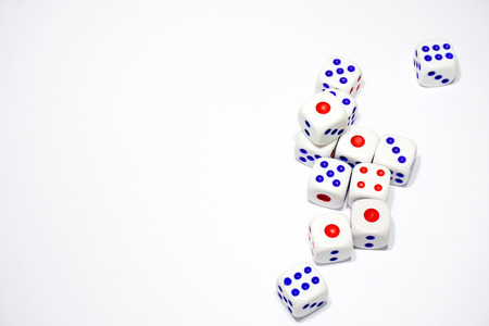 dice isolated on white backgroundの写真素材