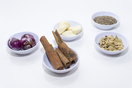 Spices for herb and cooking,Top view spices on white background,spices content,Various kinds of...