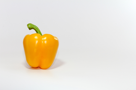 The sweet pepper, bell pepper on white backgroundの写真素材