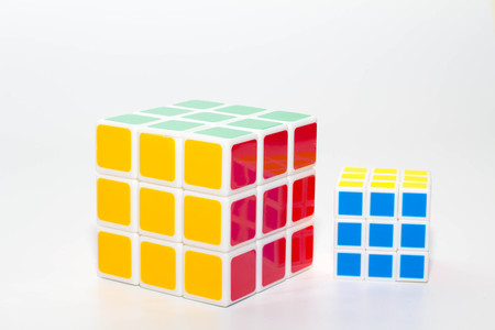 SETIA ALAM, SELANGOR, DEC 30, 2016. Rubik's cube on white backgroundのeditorial素材