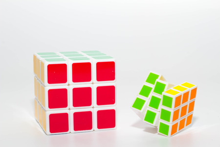 SETIA ALAM, SELANGOR, DEC 30, 2016. Rubik's cube on white backgroundのeditorial素材