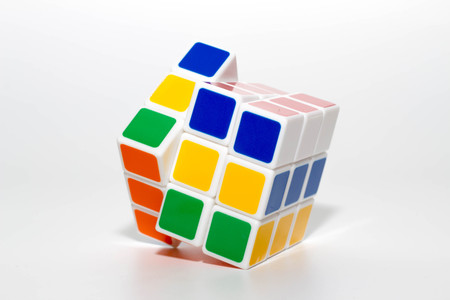 SETIA ALAM, SELANGOR, DEC 30, 2016. Rubik's cube on white backgroundのeditorial素材