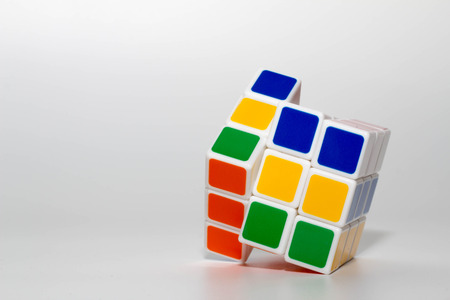 SETIA ALAM, SELANGOR, DEC 30, 2016. Rubik's cube on white backgroundのeditorial素材
