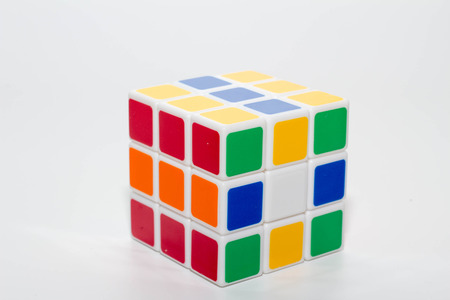 SETIA ALAM, SELANGOR, DEC 30, 2016. Rubik's cube on white backgroundのeditorial素材