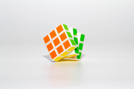 SETIA ALAM, SELANGOR, DEC 30, 2016. Rubik's cube on white backgroundのeditorial素材