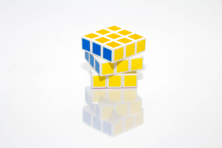 SETIA ALAM, SELANGOR, DEC 30, 2016. Rubik's cube on white backgroundのeditorial素材