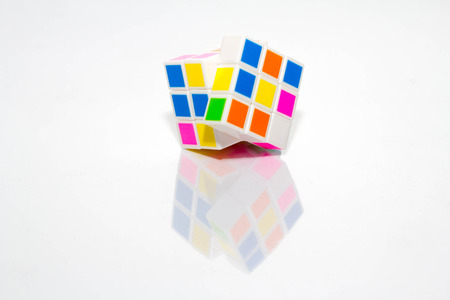SETIA ALAM, SELANGOR, DEC 30, 2016. Rubik's cube on white backgroundのeditorial素材
