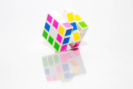 SETIA ALAM, SELANGOR, DEC 30, 2016. Rubik's cube on white backgroundのeditorial素材