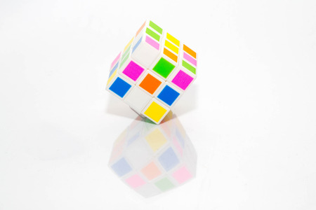 SETIA ALAM, SELANGOR, DEC 30, 2016. Rubik's cube on white backgroundのeditorial素材