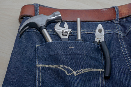 Tools and jeans pocketの写真素材