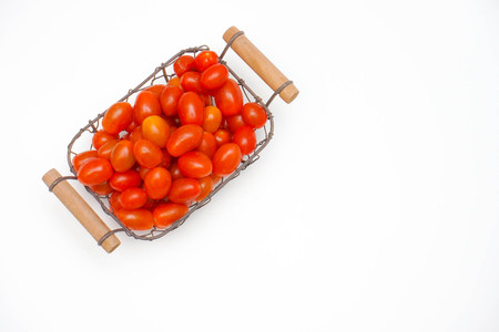 closeup cherry tomatoesの写真素材