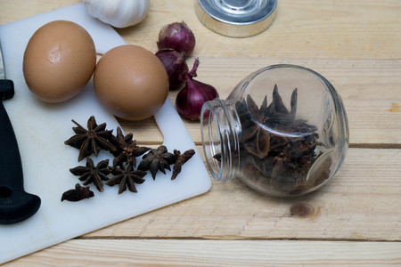 The concept of ingredients for cookingの写真素材