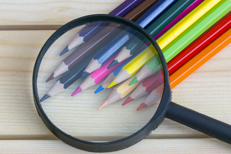 Back to school. Items for the school on wooden table.の写真素材