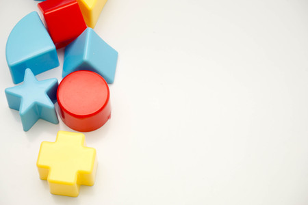 shape sorting ball on white backgroundの写真素材