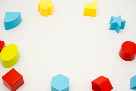 shape sorting ball on white backgroundの写真素材
