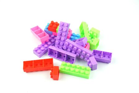 Plastic building blocksの写真素材