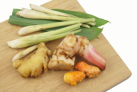 ginger and lemongrass for cookingの写真素材