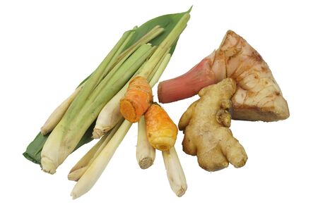 ginger and lemongrass for cookingの写真素材