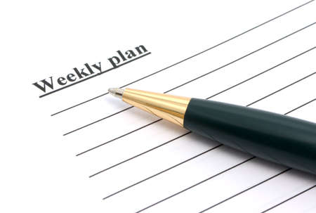 Weekly planの写真素材