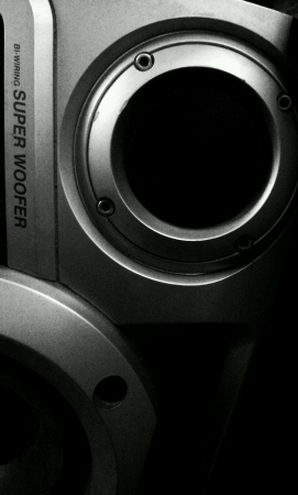 Radio mini hifi in black whiteの素材
