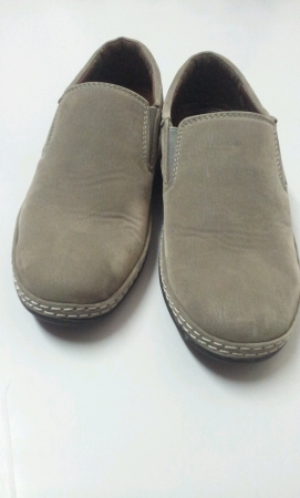Pair of grey shoe isolatedの素材