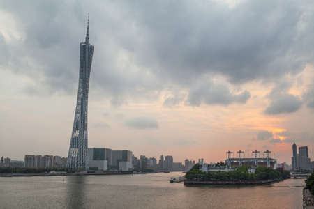 tower under sunsetsのeditorial素材