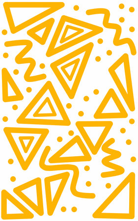 Abstract background with triangles. Vector illustration. Yellow and white colors.のイラスト素材