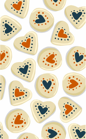 Love pattern and dot on the circleのイラスト素材