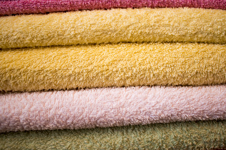 Softly colored towelの写真素材