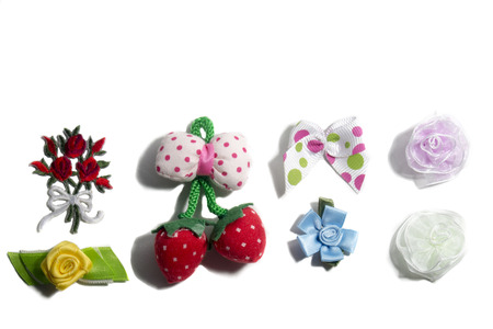 ornaments on white backgroundの写真素材