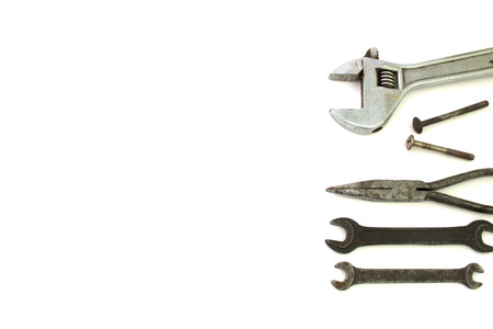 background of building tools isolatedの写真素材