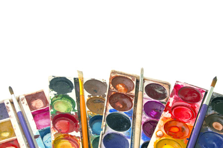 background colors for painting isolated on white backgroundの写真素材