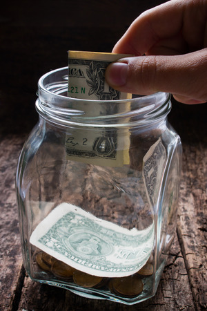 man making a donation to the needyの写真素材