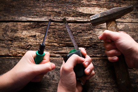 hand with building tools on Labor Day