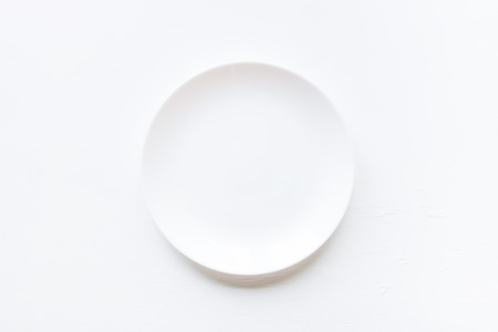 Empty plate on a white background mockup