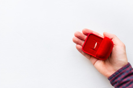 man gives wedding ring concept wedding