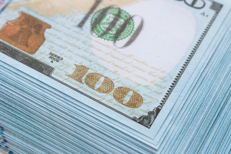 one hundred dollar billsの写真素材