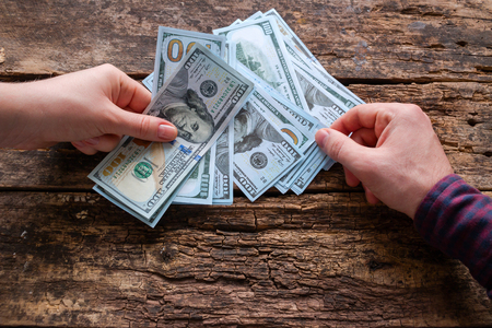 people take a bribe. the concept of corruptionの写真素材