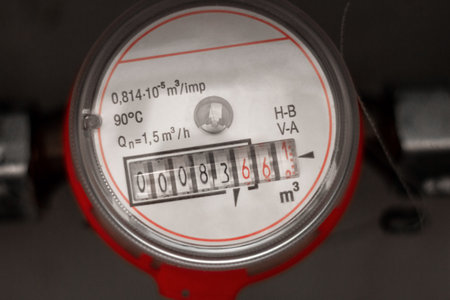 water meter close upの写真素材