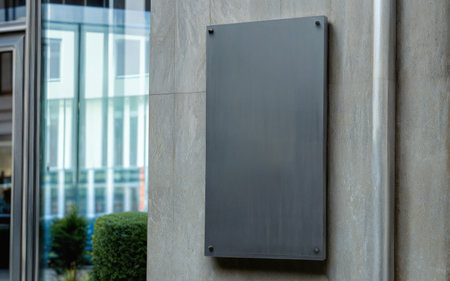 Blank signboard mockup for organization nameの素材