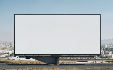 large mockup of blank street billboard, banner, posterの素材