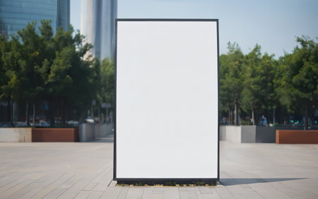 mockup of blank street city billboard, banner, posterの素材