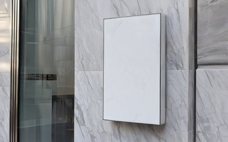 Blank signboard mockup for organization nameの素材