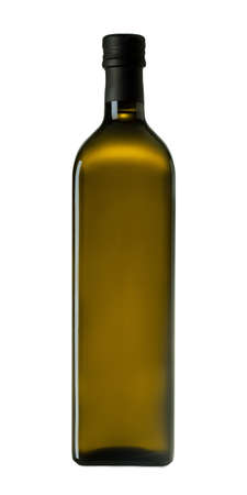 Typical bottle of extra virgin oil isolatedの写真素材