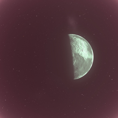 moon in space